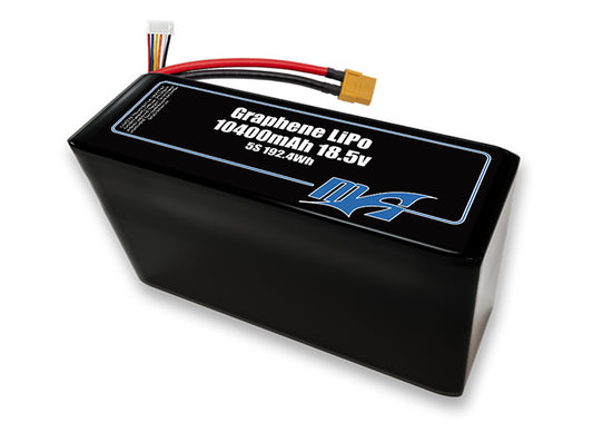 A MaxAmps Graphene LiPo 10400mAh 5S 2P 18.5 volt battery pack