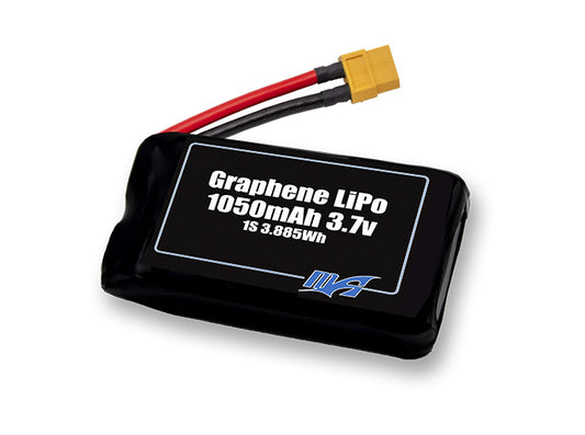 A MaxAmps Graphene LiPo 1050mAh 1S 3.7 volt battery pack