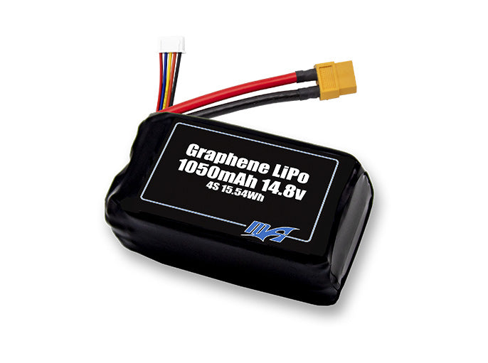 A MaxAmps Graphene LiPo 1050mAh 4S 14.8 volt battery pack