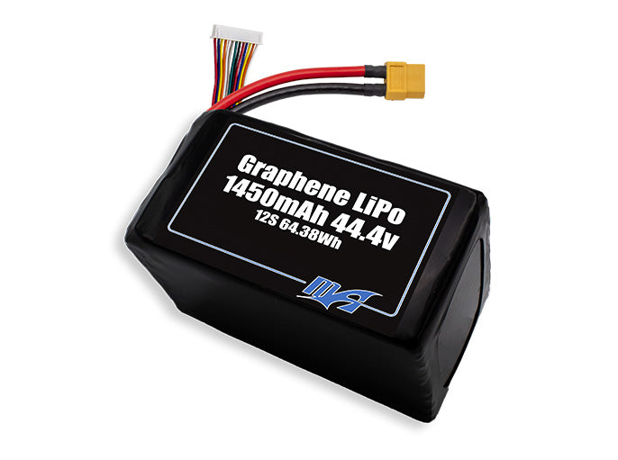 A MaxAmps Graphene LiPo 1450mAh 12S 44.4 volt battery pack