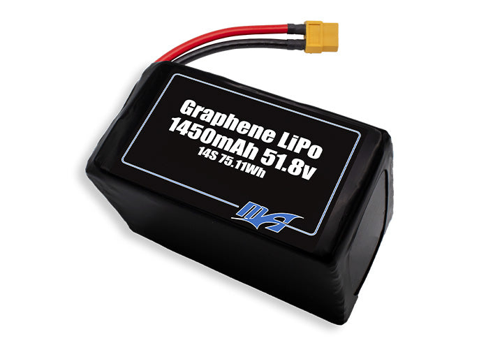 A MaxAmps Graphene LiPo 1450mAh 14S 51.8 volt battery pack