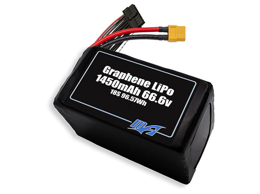 A MaxAmps Graphene LiPo 1450mAh 18S 66.6 volt battery pack