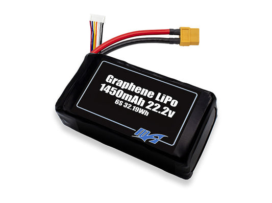A MaxAmps Graphene LiPo 1450mAh 6S 22.2 volt battery pack