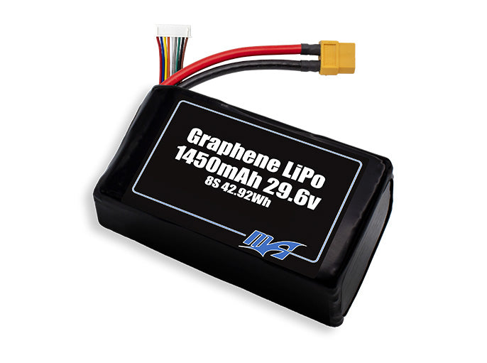 A MaxAmps Graphene LiPo 1450mAh 8S 29.6 volt battery pack