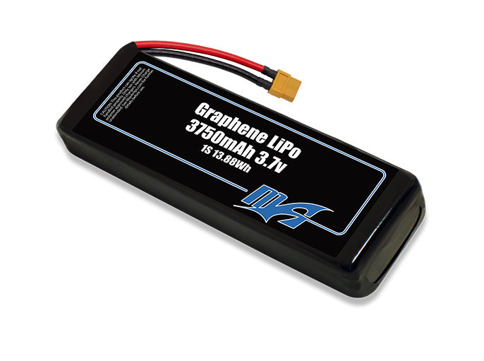 A MaxAmps Graphene LiPo 3750mAh 1S 3.7 volt battery pack