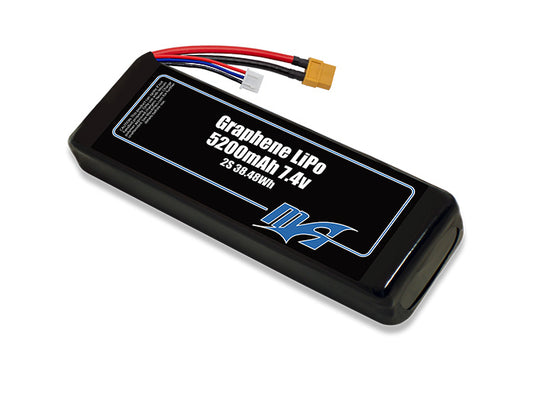 Graphene LiPo 5200 2S 7.4v Battery Pack