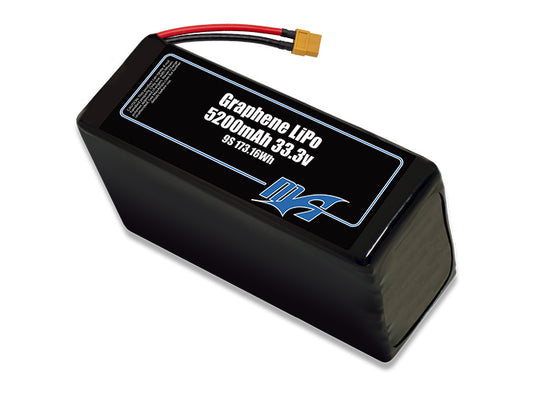 Graphene LiPo 5200 9S 33.3v Battery Pack