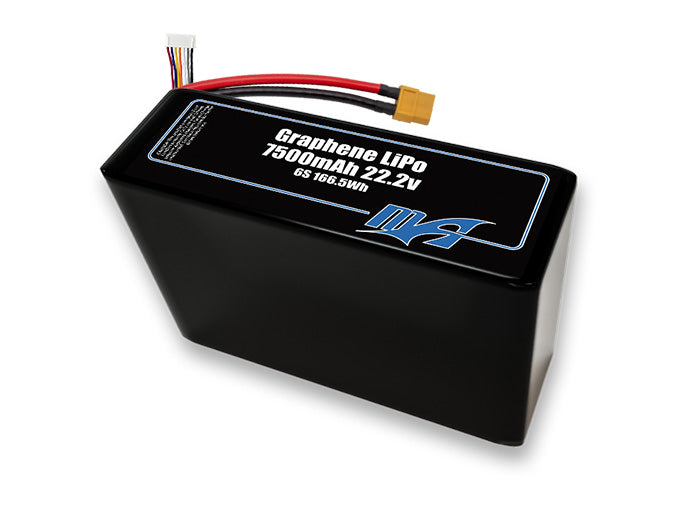 Graphene LiPo 7500 6S2P 22.2v Battery Pack