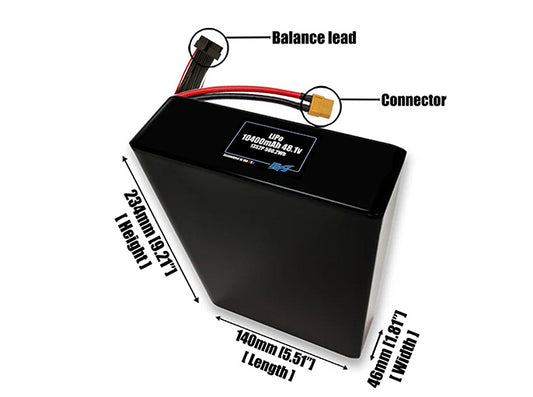 Graphene LiPo 10400mAh 13S2P 48.1v Battery Pack