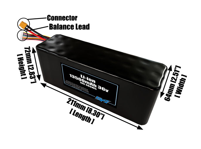 Li-ion 13500mAh 10S3P 36v Battery Pack