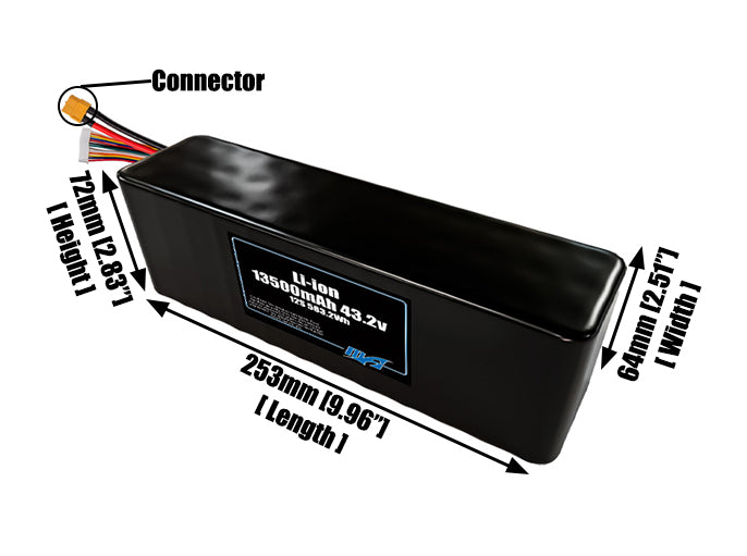 Li-ion 13500mAh 12S3P 43.2v Battery Pack