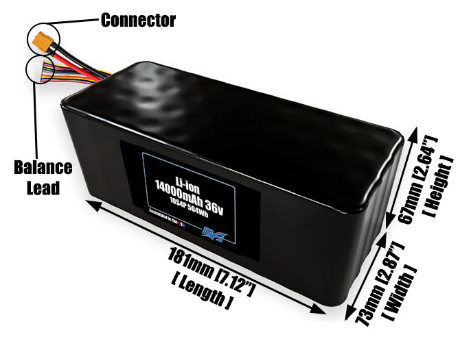 Li-ion 14000mAh 10S4P 36v Battery Pack