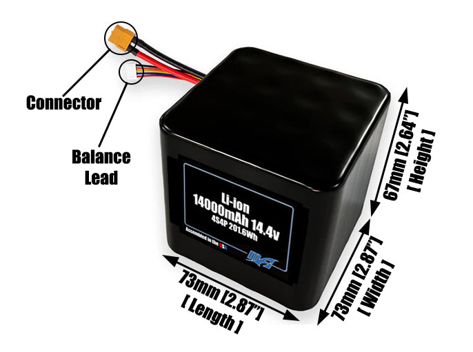 Li-ion 14000mAh 4S4P 14.4v Battery Pack