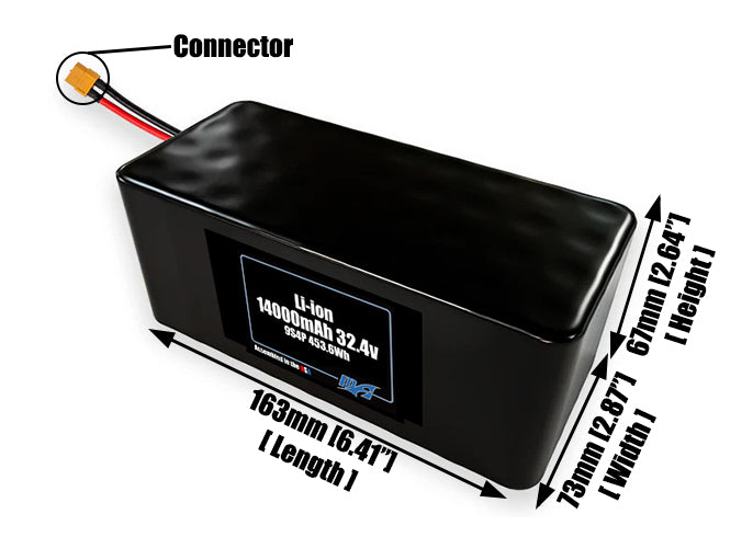 Li-ion 14000mAh 9S4P 32.4v Battery Pack