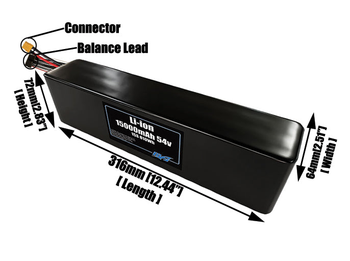 Li-ion 15000mAh 15S3P 54