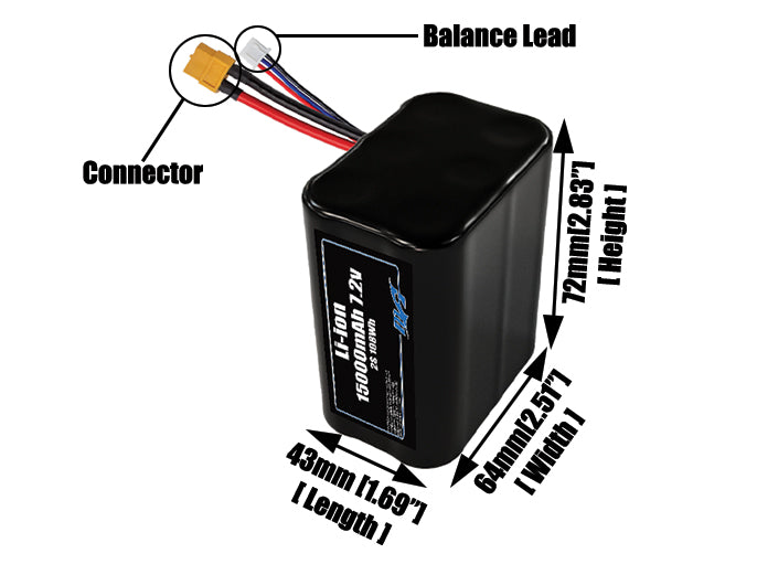 Li-ion 15000mAh 2S3P 7.2v