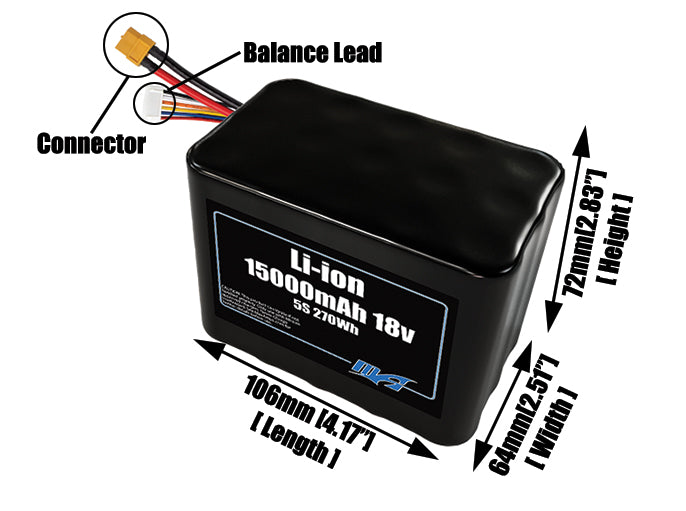 Li-ion 15000mAh 5S3P 18v