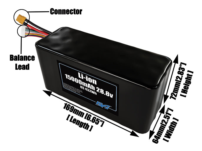 Li-ion 15000mAh 8S3P 28.8v