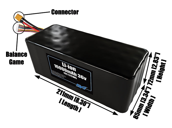 Li-ion 16000mAh 10S4P 36v