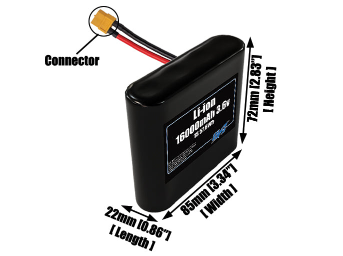 Li-ion 16000mAh 1S4P 3.6v