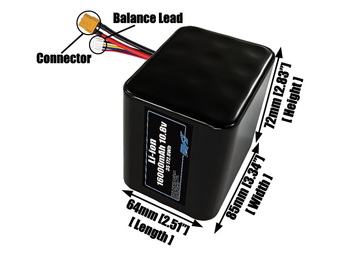 Li-ion 16000mAh 3S4P 10.8v