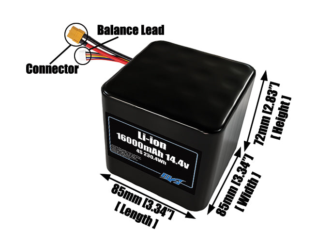 Li-ion 16000mAh 4S4P 14.4v