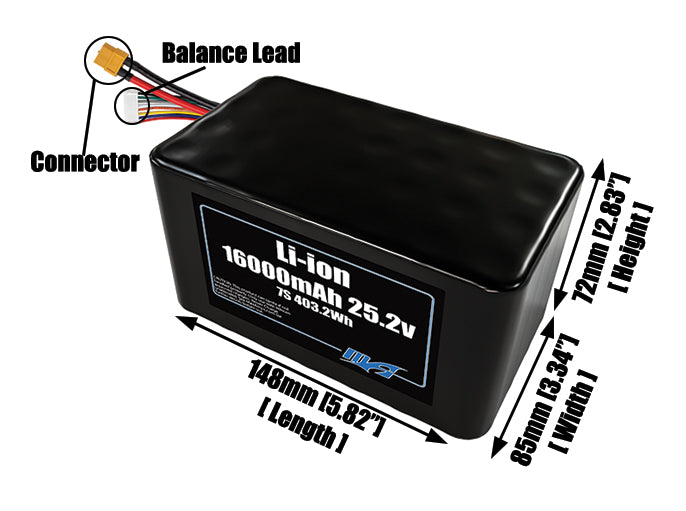 Li-ion 16000mAh 7S4P 25.2v