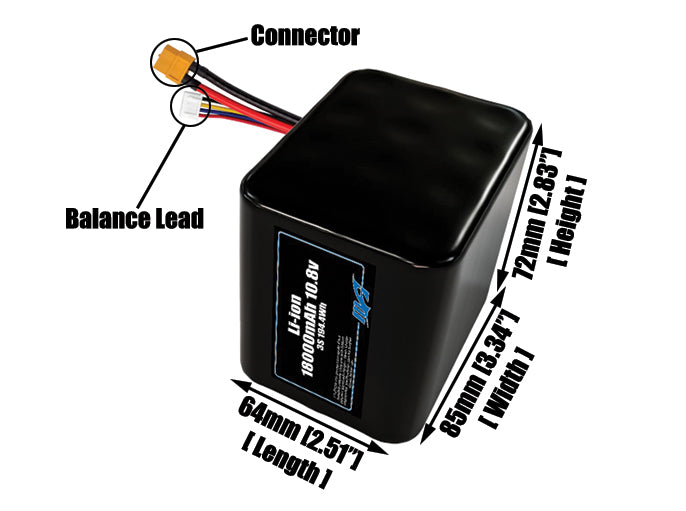 Li-ion 18000mAh 3S4P 10.8v