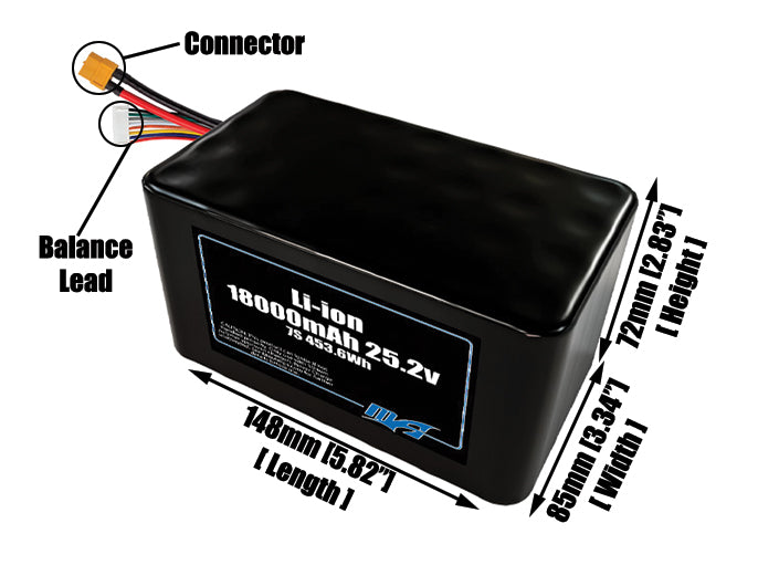 Li-ion 18000mAh 7S4P 25.2v