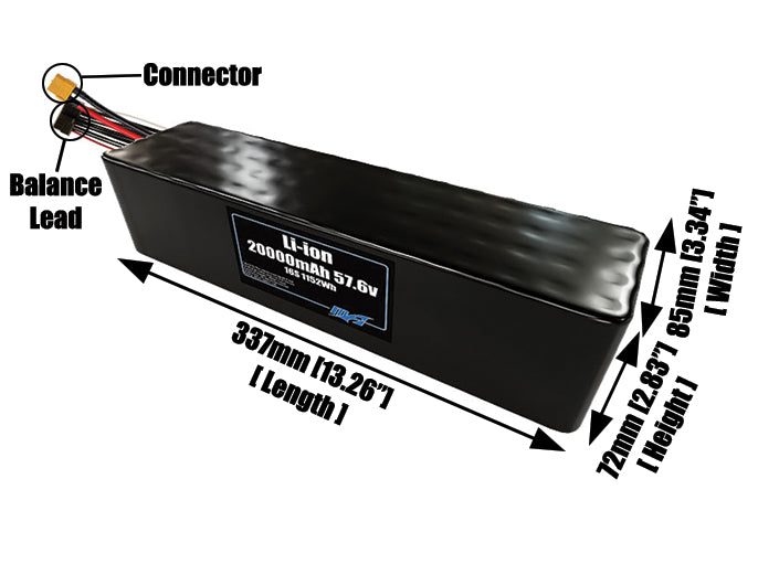 Li-ion 20000mAh 16S4P 57.6v