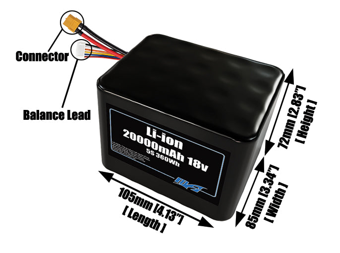 Li-ion 20000mAh 5S4P 18v