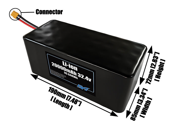 Li-ion 20000mAh 9S4P 32.4v