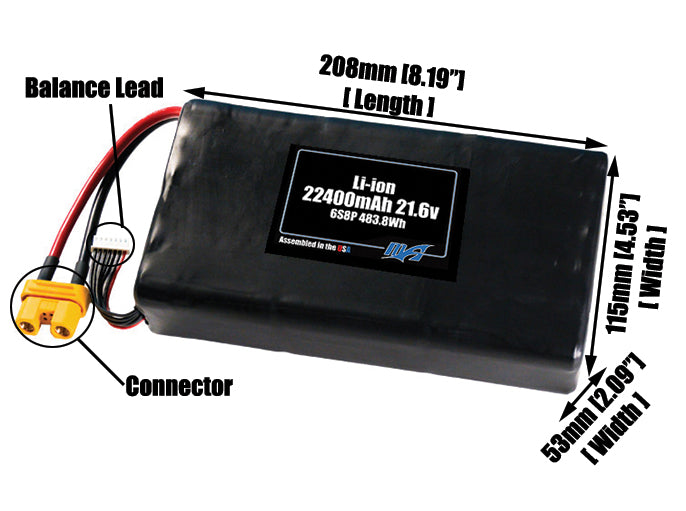 Li-ion 22400mAh 6S8P 21.6v