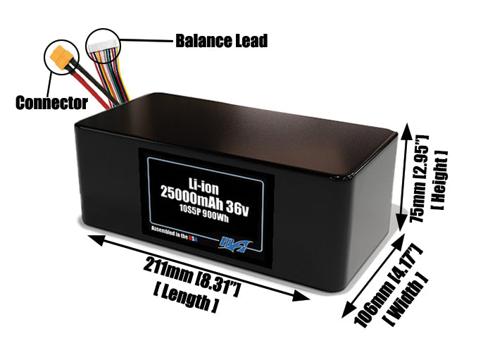 Li-ion 25000mAh 10S5P 36v Battery Pack