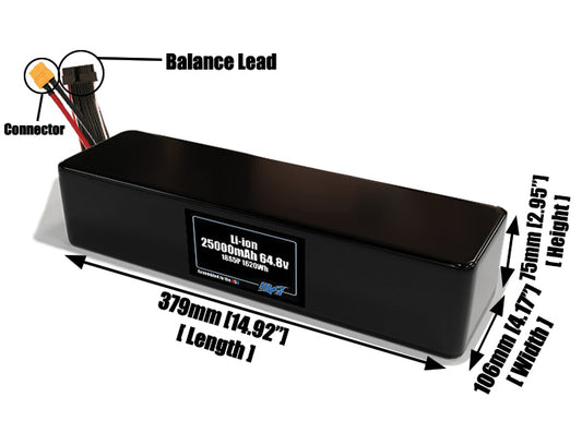 Li-ion 25000mAh 18S5P 64.8v Battery Pack