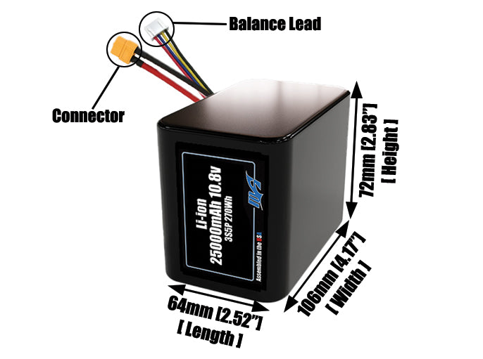 Li-ion 25000mAh 3S5P 10.8v