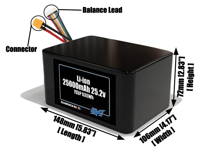 Li-ion 25000mAh 7S5P 25.2v