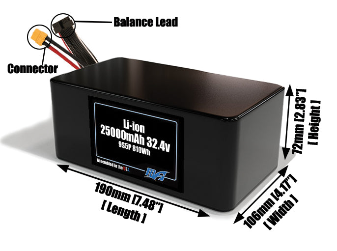 Li-ion 25000mAh 9S5P 32.4v