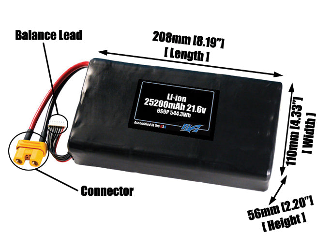 Li-ion 25200mAh 6S9P 21.6v