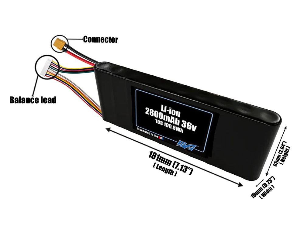 Li-ion 2800mAh 10S 36v Battery Pack