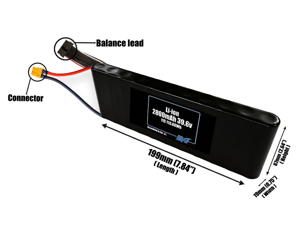 Li-ion 2800mAh 11S 39.6v Battery Pack