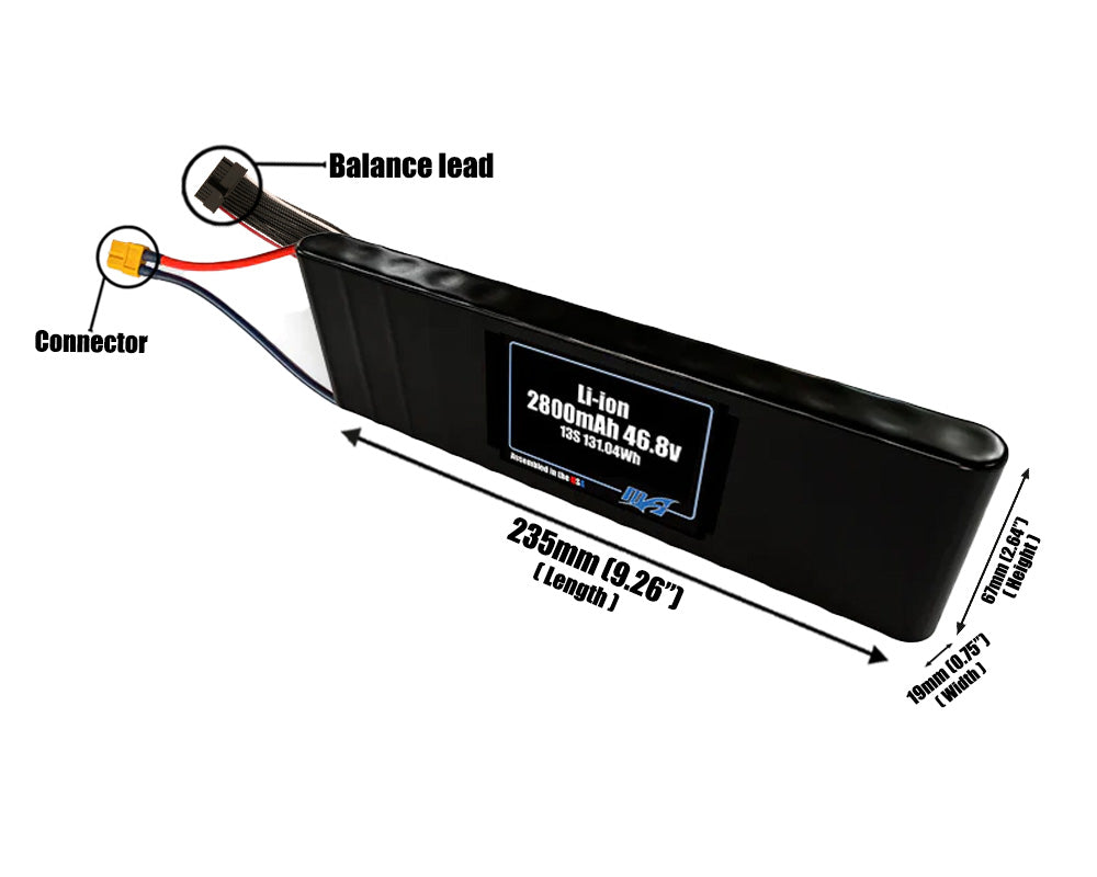 Li-ion 2800mAh 13S 46.8v Battery Pack