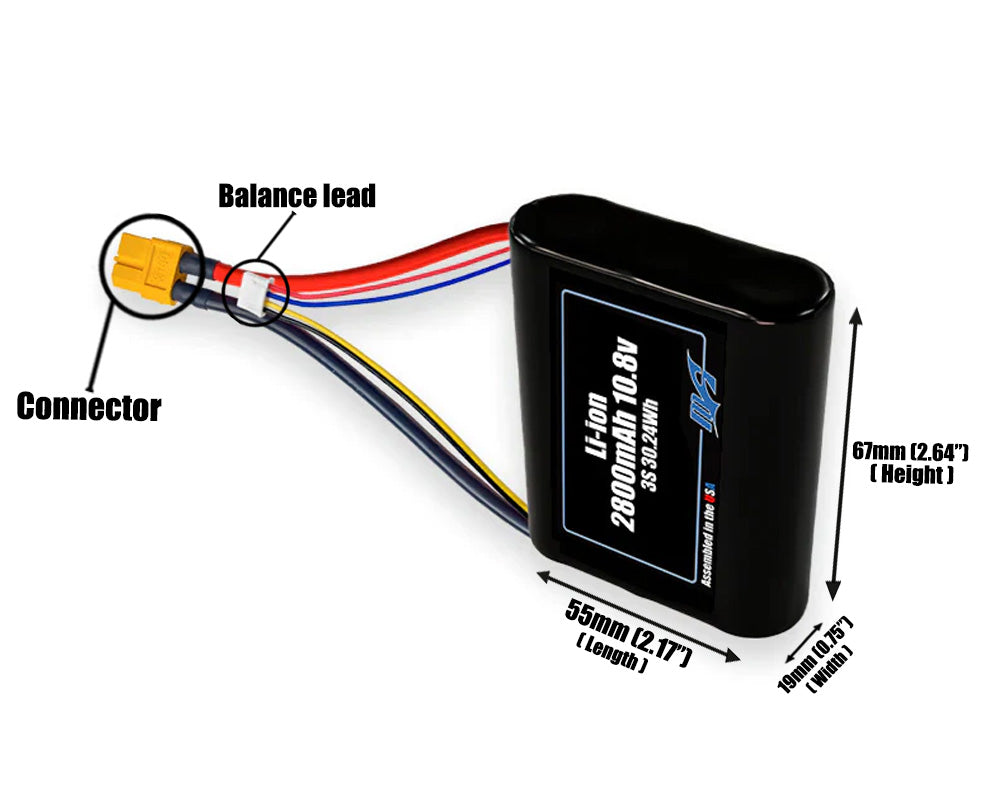 Li-ion 2800mAh 3S 10.8v Battery Pack