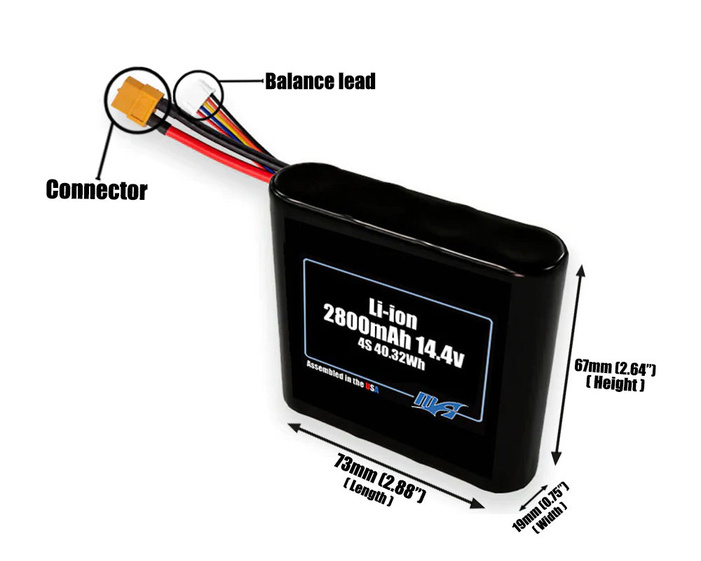 Li-ion 2800mAh 4S 14.4v Battery Pack