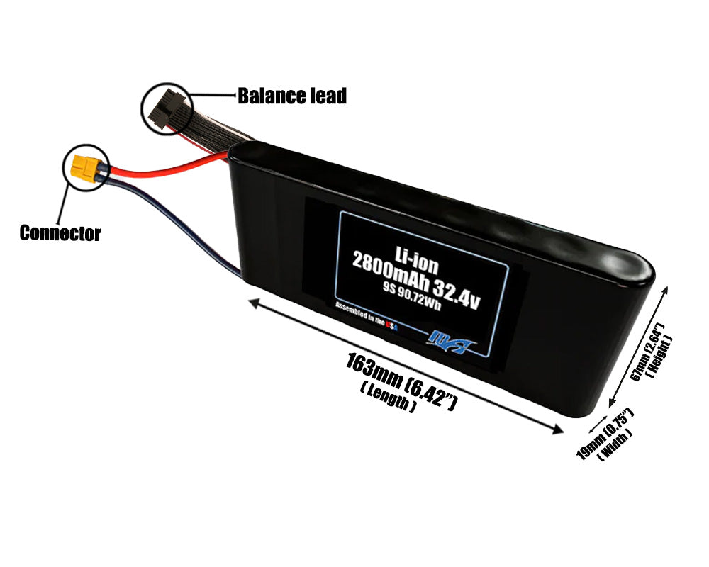 Li-ion 2800mAh 9S 32.4v Battery Pack