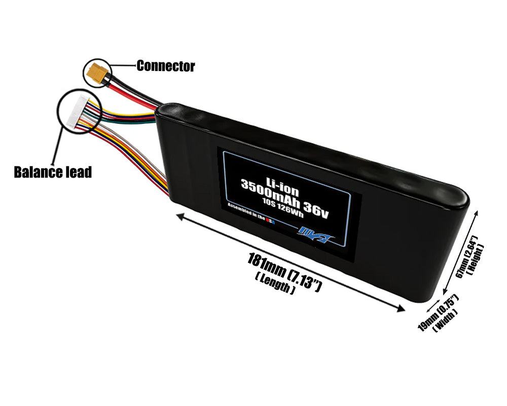 Li-ion 3500mAh 10S 36v Battery Pack