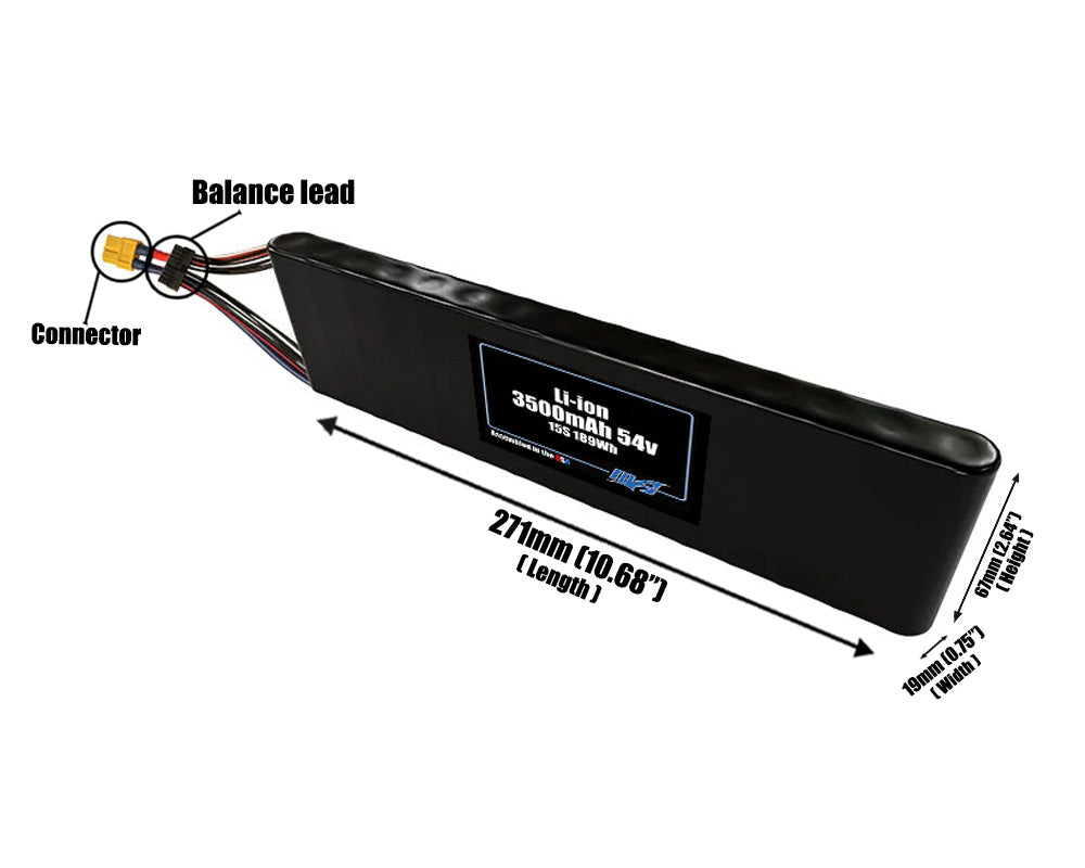 Li-ion 3500mAh 15S 54v Battery Pack