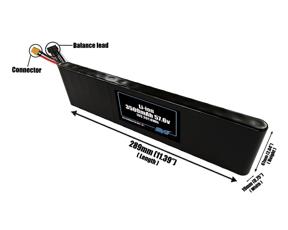 Li-ion 3500mAh 16S1P 57.6v Battery Pack