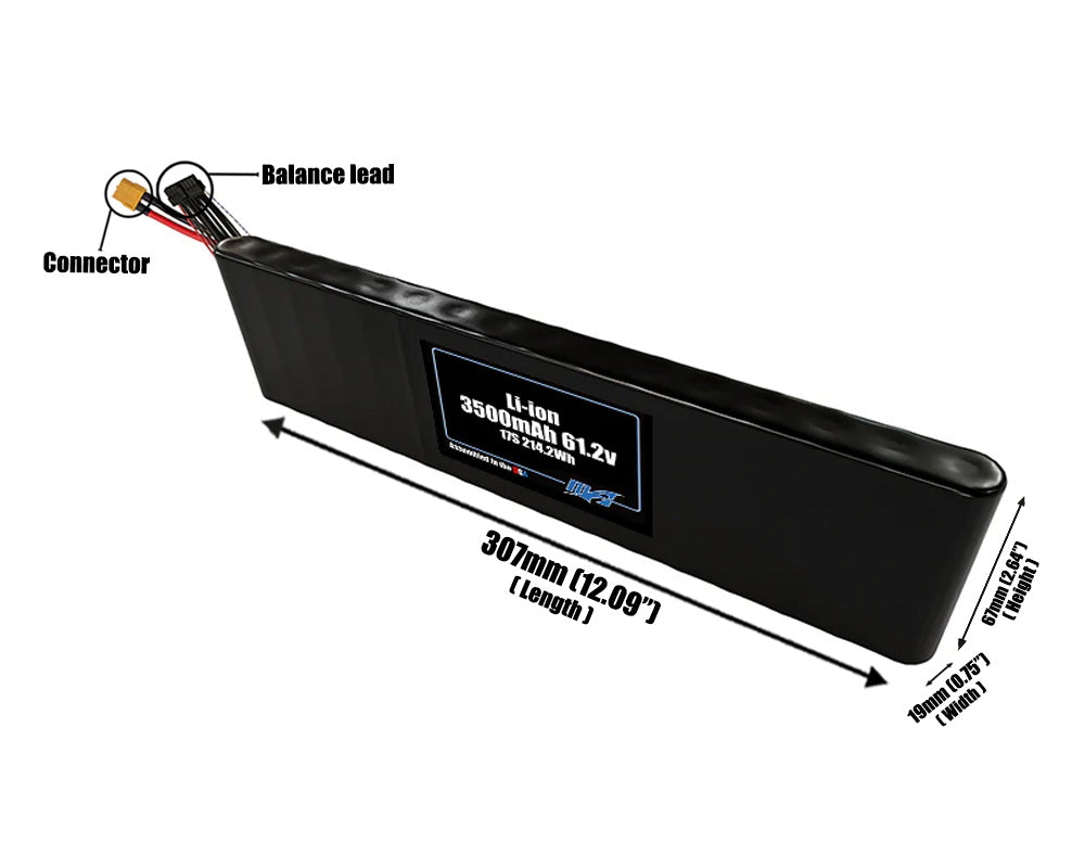 Li-ion 3500mAh 17S1P 61.2v Battery Pack