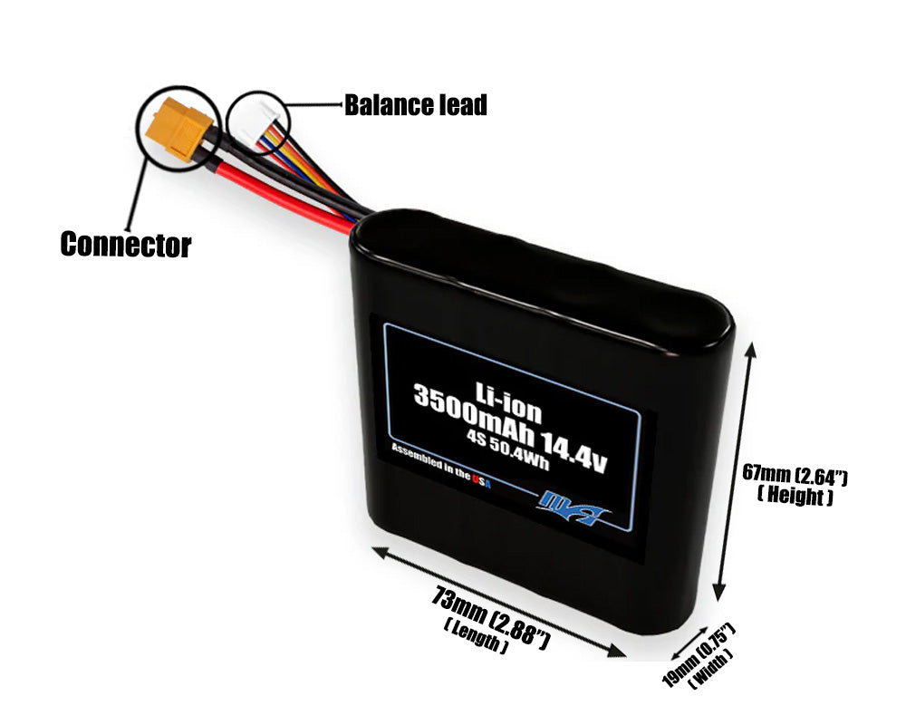 Li-ion 3500mAh 4S1P 14.4v Battery Pack